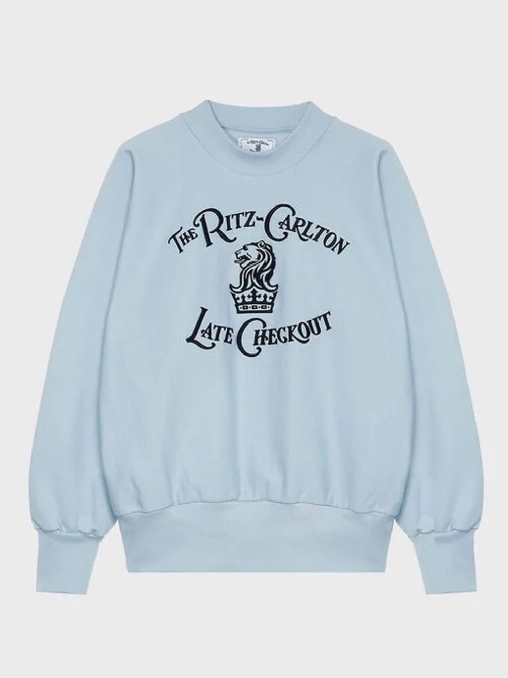 The Ritz-Carlton Late Checkout Light Blue Graphic Crewneck Sweatshirt, Unisex